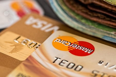 Close up of image of mastercard