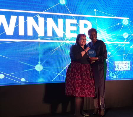 Image of Nicola Whiting with award: Diversity Champion of the Year
