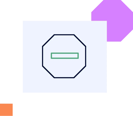 Graphic representing blocked access 