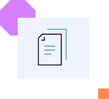 Graphic of a document, representing documenting firewall changes