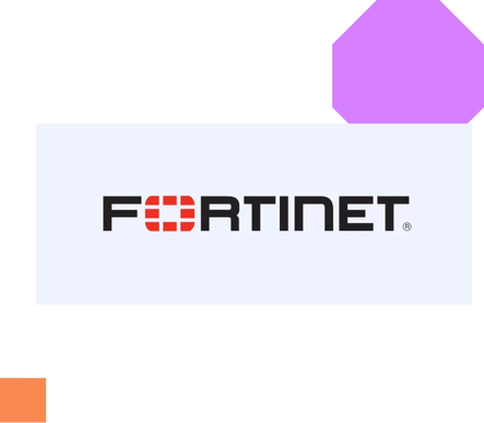 Fortinet logo in front of graphical shapes Fortinet logo in front of graphical shapes