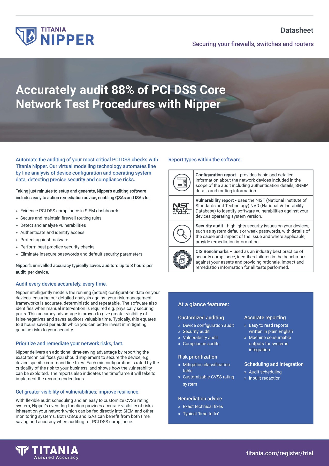 Titania Nipper Datasheet - PCI DSS
