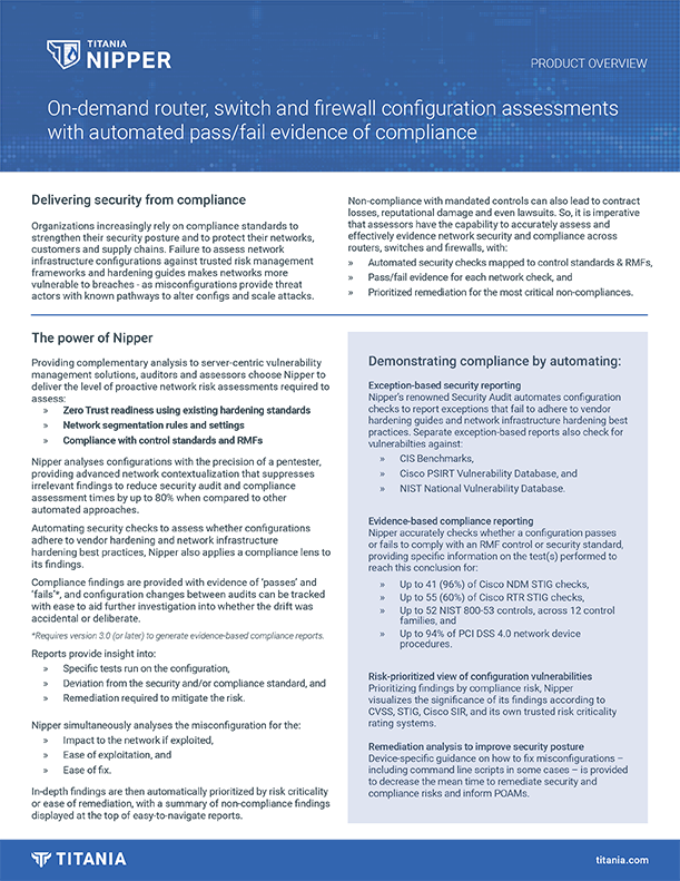 Titania Nipper Datasheet - Registered Partner
