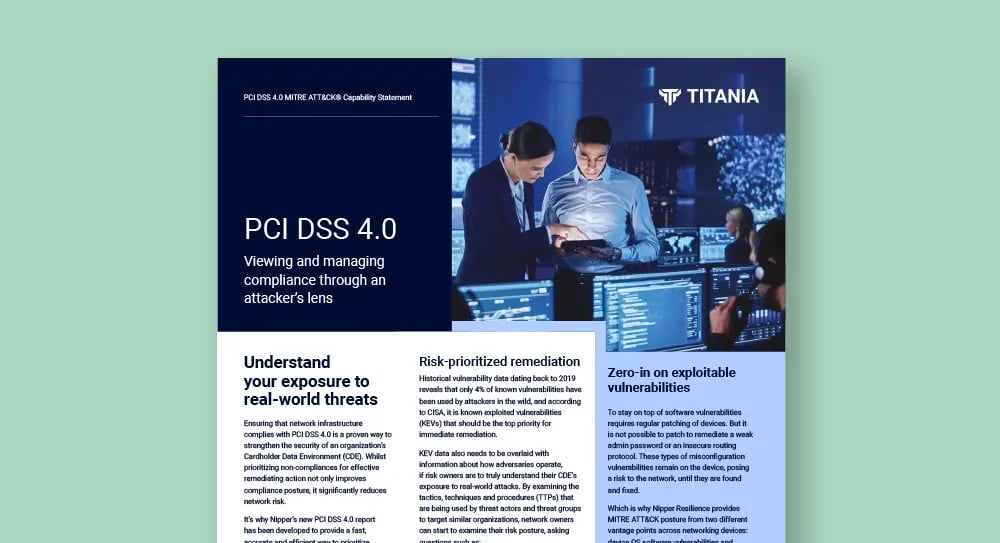 PCI DSS 4.0 MITRE ATT&CK® Capability Statement