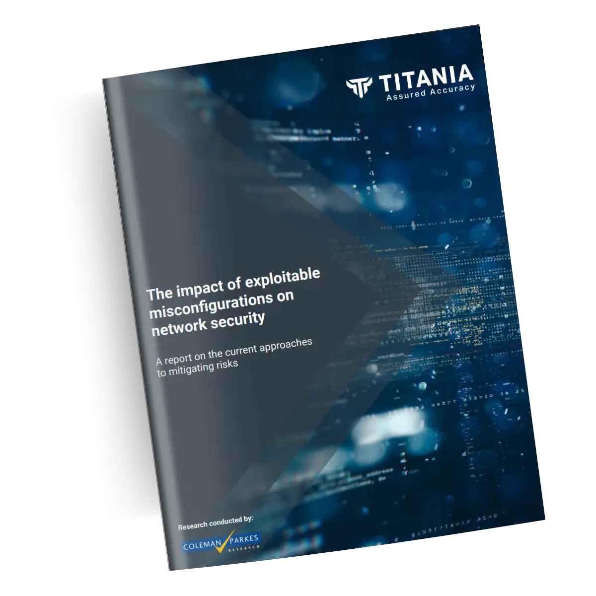 Titania research report cover titled, 'The impact of exploitable misconfigurations on network security.'