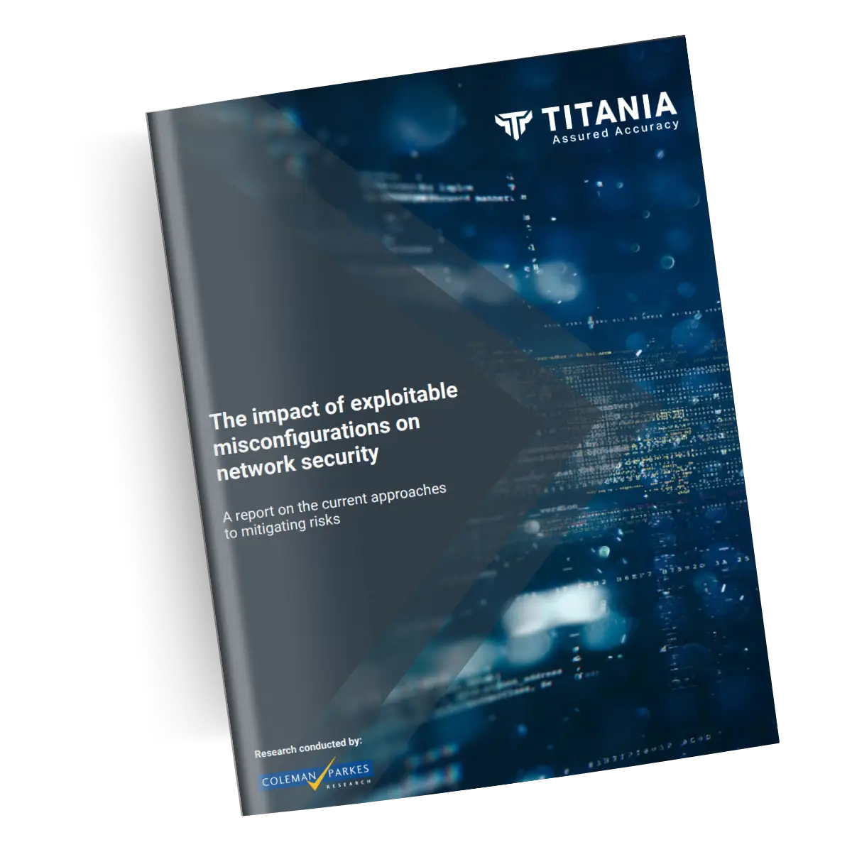 Titania Research Report cover titled, 'The impact of exploitable misconfigurations on network security.'